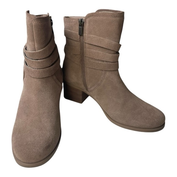 Kookaburra By Ugg Women’s Kenz Tan Suede Tassel Heeled Ankle Boots - Picture 3 of 9